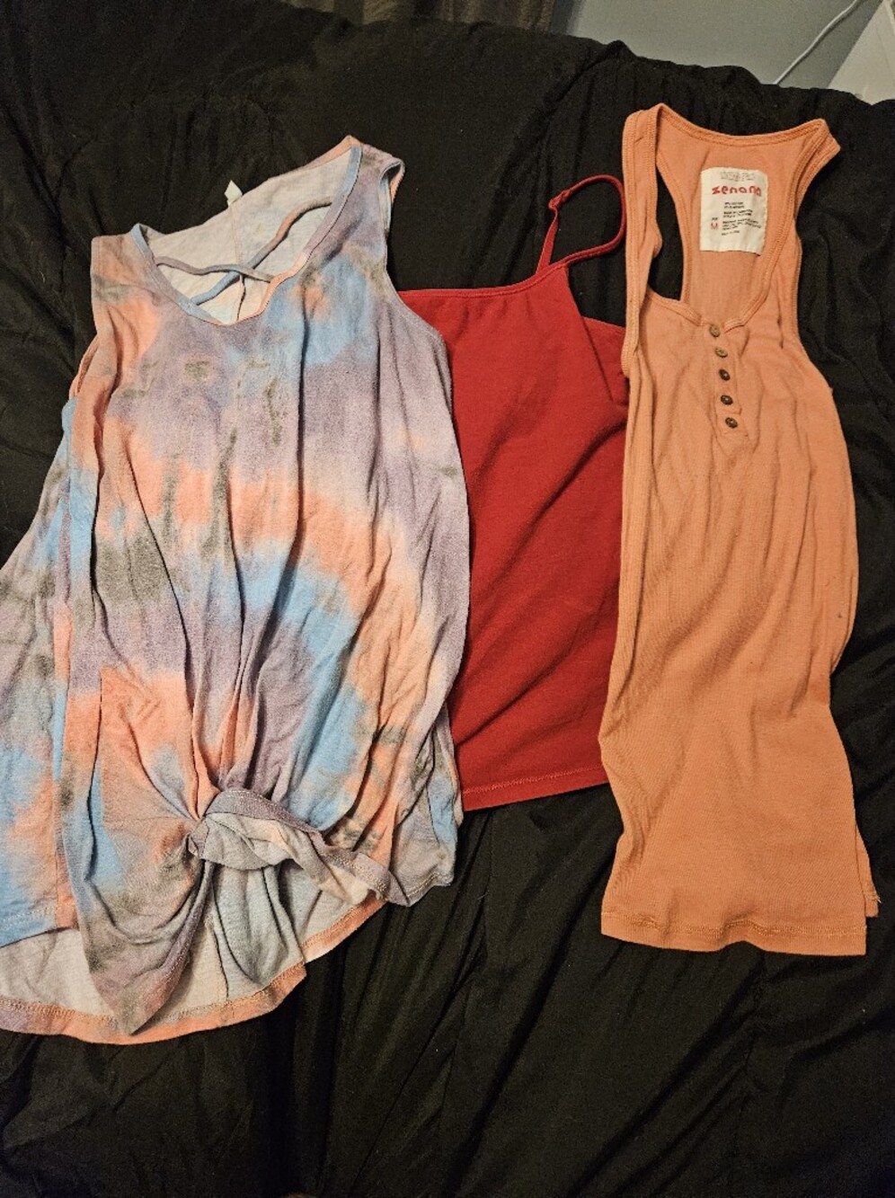 Zenana Outfitters Women’s Tank Top, GeeGee Tie-Dye Tank Top, And Wine Tank Top